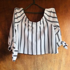 Off the shoulder Stripe top